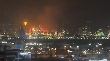 تصاویر آتشسوزی عظیم پالایشگاه حیفا بر اثر حمله ایران 1 2040206 814 چی تو وب