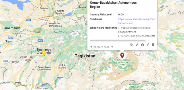 Tajiksitan Risk Map SpecialEurasia چی تو وب