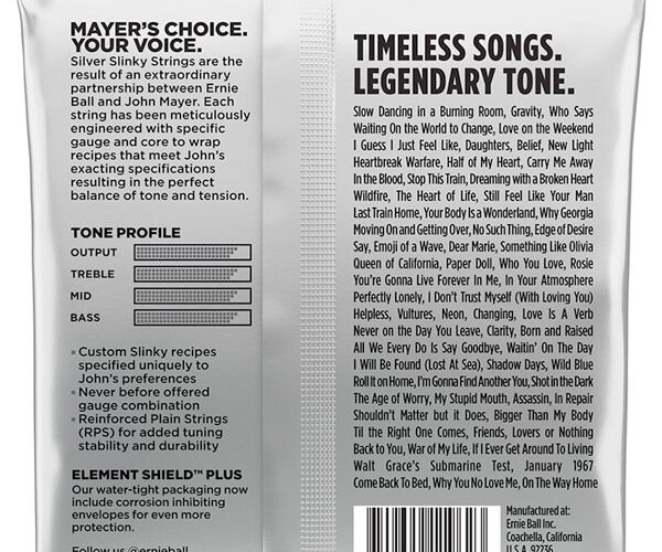راز صدای منحصر به فرد جان مایر با سیمهای گیتار الکتریک Silver Slinky 1 ernie ball john mayer silver slinky signature electric guitar strings 10 5 47 gauge 2 چی تو وب